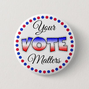 Uw Stem is de Politieke Button van Verkiezingen