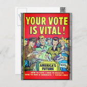 Uw stem is essentieel! briefkaart (Voorkant / Achterkant)