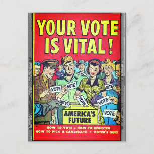 Uw stem is essentieel! briefkaart