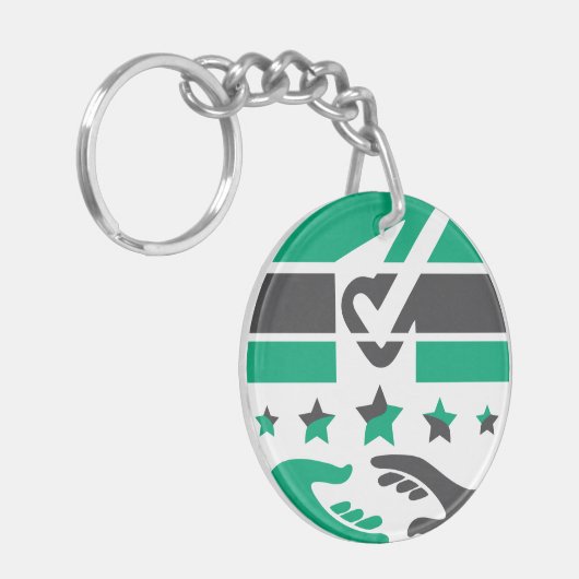 Uw stem is uw stem sleutelhanger (Voorkant Links)