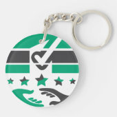 Uw stem is uw stem sleutelhanger (Achterkant)