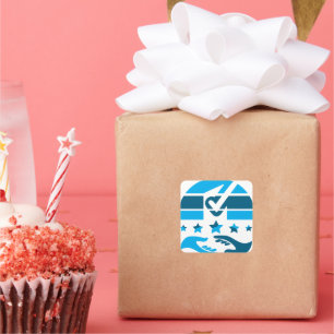 Uw stem is uw stem vierkante sticker