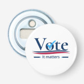 Uw stem is van belang button flesopener (Voorkant)