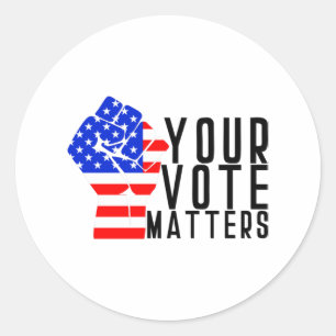 uw stem ronde sticker