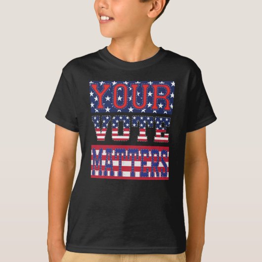 Uw stem S - USA Sticker T-shirt (Voorkant)