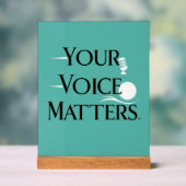 Uw stem telt optie 2 acryl bord (Neutraal)