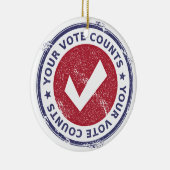 uw stembiljetten keramisch ornament (Rechts)