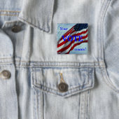 Uw stembiljetten - VerkiezingsButton Vierkante Button 5,1 Cm (In situ)