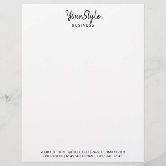 Uw Stijlbedrijf (teksttype) Briefhoofd (Voorkant)