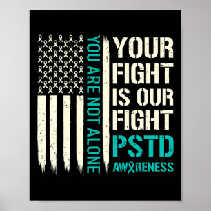 Uw strijd is onze strijd - PTSS-bewustzijn Poster