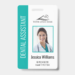 Uw Tandartskliniek Logo Tandarts Werknemer Foto ID Badge