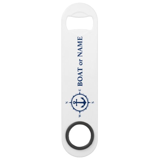 Uw tas of Nautical Compass Anchor White Speed Flessenopener (Voorkant)