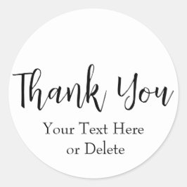 Uw tekst/kleur gepersonaliseerd bedankt ronde sticker