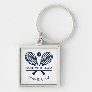 Uw tennisclub naam Modern Sports Swag Custom Sleutelhanger