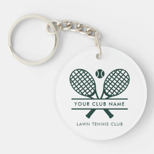 Uw tennisclubnaam Lid Swag Green Team Sleutelhanger