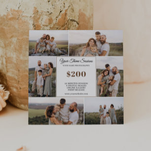 Uw Thema Fotografie Mini Sessie Marketing Notitiekaartje