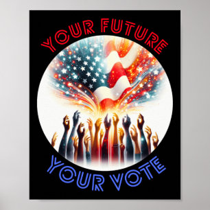 Uw toekomst Uw stem S 2024 Sticker Poster