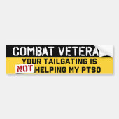 Uw training helpt niet met mijn PTSD-veteranen Bumpersticker (Voorkant)