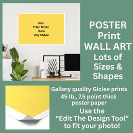 Uw treinfoto afdrukken, waarde Poster papier