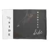 Uw trouwe metgezel: aangepaste Black Lab-foto Kussensloop (Voorkant)