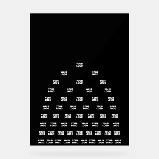 Uw unieke boogpatroon van Logo | Zwart (bewerkbaar Acryl Bord (Voorkant)