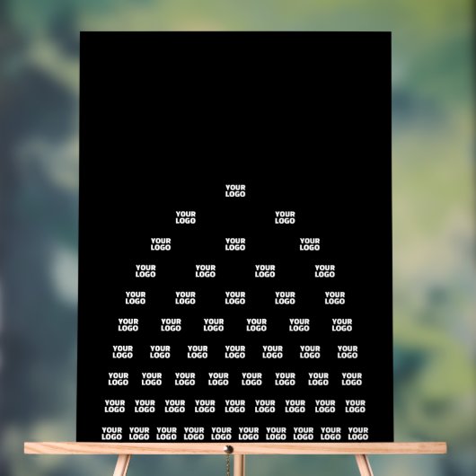 Uw unieke boogpatroon van Logo | Zwart (bewerkbaar Acryl Bord (Neutraal)