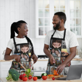 Uw vakantie jaar fotocollage schort