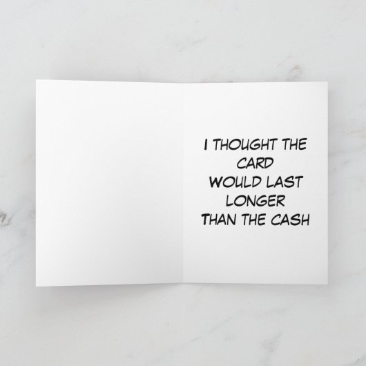 Uw verjaardagsgeld kaart (Binnen)