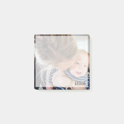 Uw vierkant fotoontwerp met aangepaste naam post-it® notes (Voorkant)