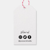 Uw vierkant Logo Sociale mediaprijs Gift Labels Cadeaulabel (Achterkant)