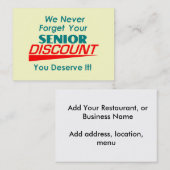 UW Visitekaartje voor hoge korting (Voorkant / Achterkant)