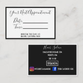 Uw volgende afspraak afsprakenkaartje (Voorkant / Achterkant)