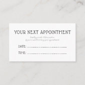 Uw volgende afspraak - Herinnering - Minimalistisc Afsprakenkaartje (Voorkant)