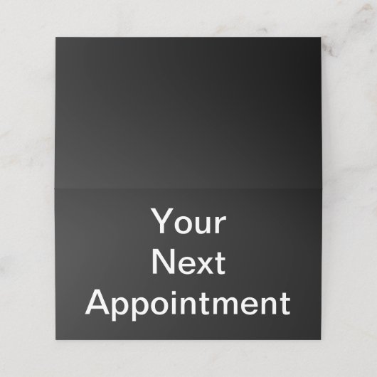 Uw volgende Benoeming zwart-wit arts Afsprakenkaart (Buitenkant ongevouwen)