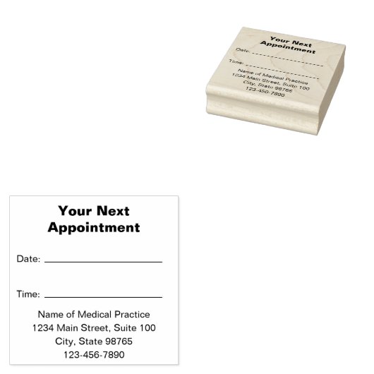 Uw volgende Sjabloon Patiëntenherinnering voor afs Rubberstempel (Gestempeld)