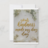 "Uw vriendelijkheid heeft mijn dag gemaakt - dank Bedankkaart (Achterkant)