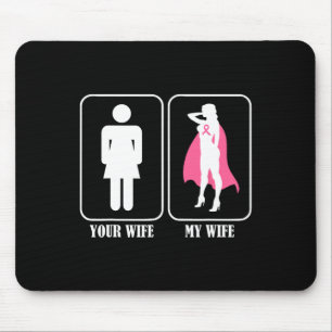Uw vrouw, mijn vrouw, man Bewustzijn borstkanker Muismat