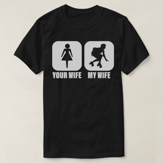 Uw Vrouw Mijn Vrouw Roller Derby T-shirt (Design voorkant)