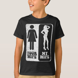 Uw vrouw Mijn vrouw Trouwman Bruidegom verloofde M T-shirt