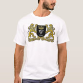 Uw wapen, uw monogram en uw naam t-shirt (Voorkant)