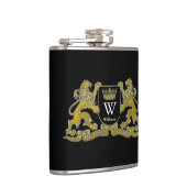 Uw wapenschild monogram en kleur heupfles (Rechts)