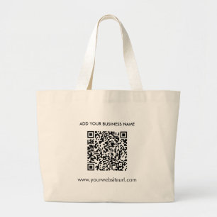 Uw website en QR-code bedrijf Grote Tote Bag