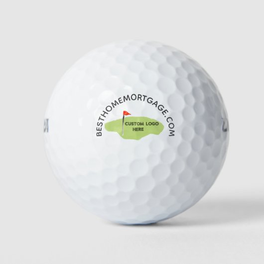 Uw website voor de bevordering van Logo Custom Com Golfballen (Voorkant)