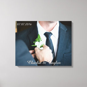 UW WEDDING PHOTO aangepaste tekst verpakt canvas Afdruk