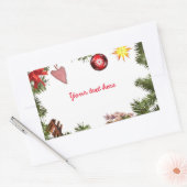 Uw wensen rechthoekige sticker (Envelop)