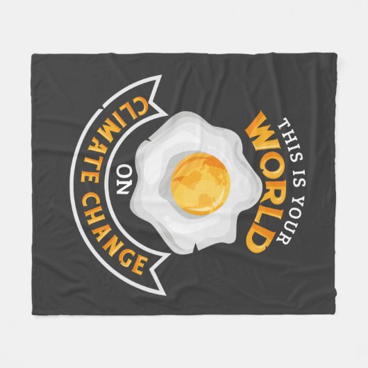 Uw Wereldmilieuprotestactie tegen klimaatveranderi Fleece Deken (Voorkant (Horizontaal))