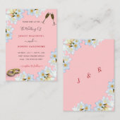 Uw witte lelies roze bruiloft uitnodiging Sjabloon (Voorkant / Achterkant)