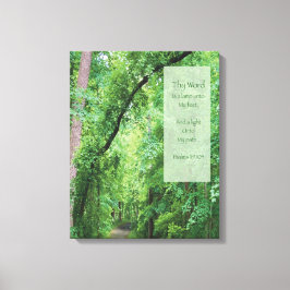 Uw Woord is een lamp voor mijn voeten Canvas Afdruk