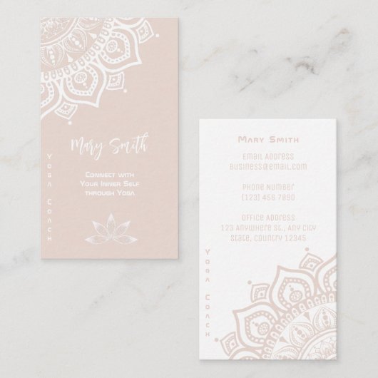 Uw Yoga-services promoten Visitekaartje (Voorkant / Achterkant)