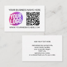 Uw zakelijk bedrijfsteamlogo & QR-code & tekst